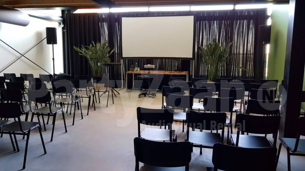 Licht en geluid voor een presentatie