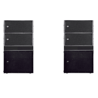 RCF Line Array Stack (4 top + 2 sub + 2 flybar)
